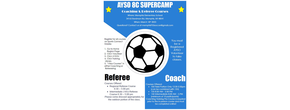 AYSO Area 8C Spring SuperCamp